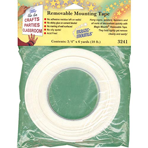 Removable Mounting Tape 3/4" x 18 FT ROLL