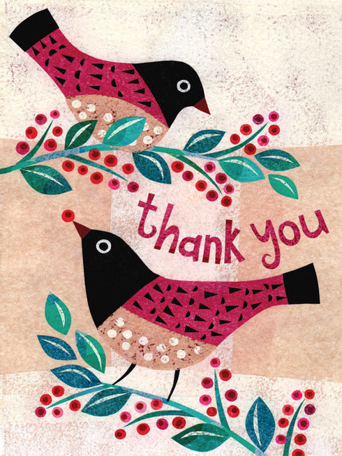 Thankful Birds Thank You Card