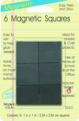 Magnetic Squares 1" x 1" 6 Count