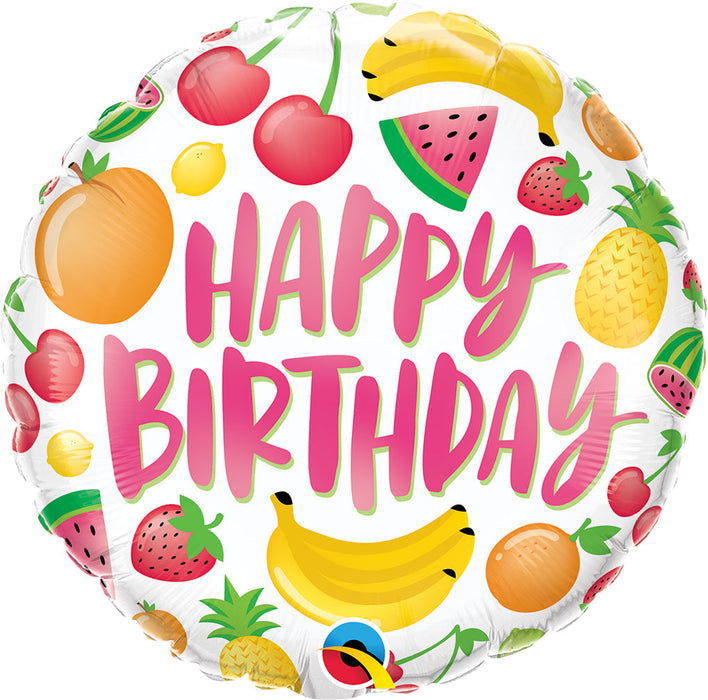 Birthday Fruits 18 Inch Foil Mylar Balloon [10259]