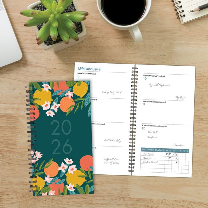 Citrus Grove Spiral 2026 Weekly Planner