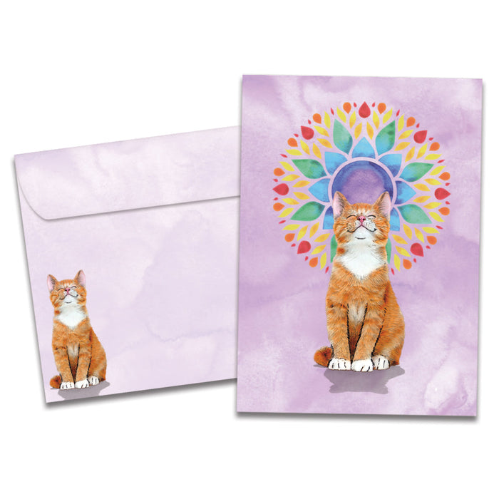 Good Vibes Cat Just Because Greeting Card [22108]