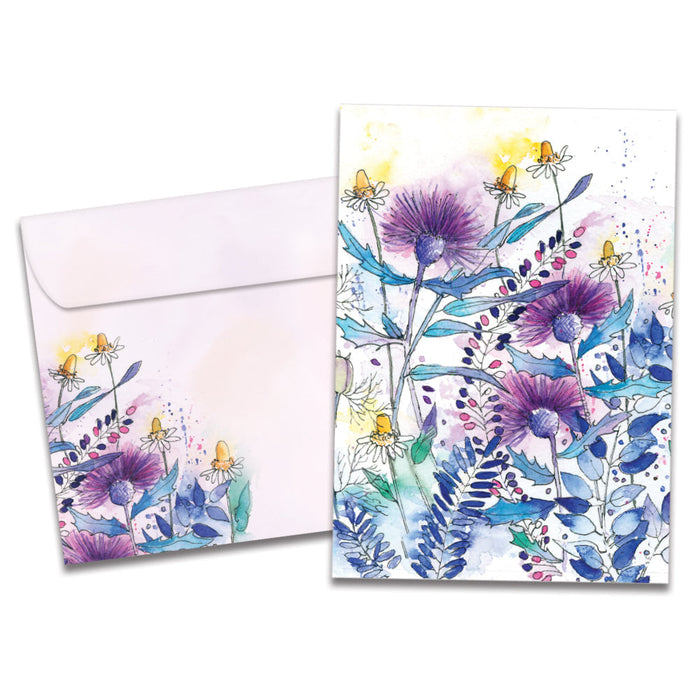 Purple Flowers All Occassion Greeting Card [22198]