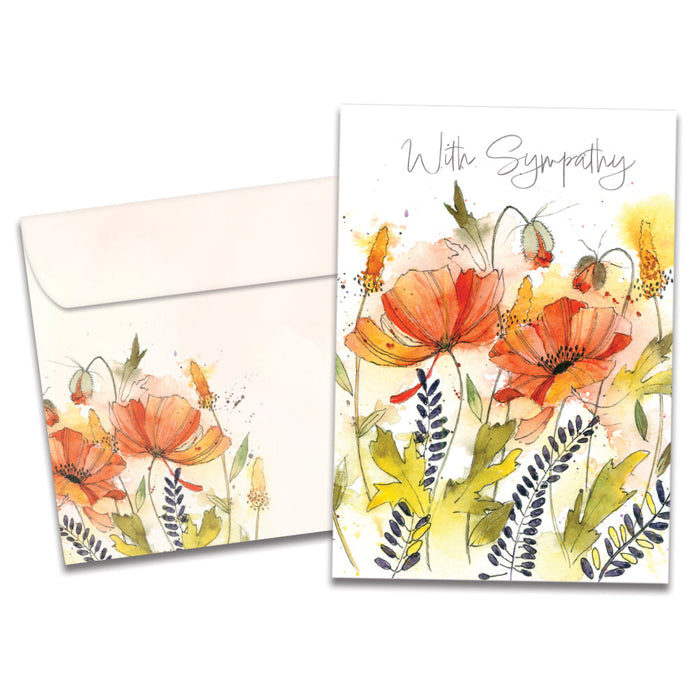Heartfelt Flowers Sympathy Greeting Card [22199]