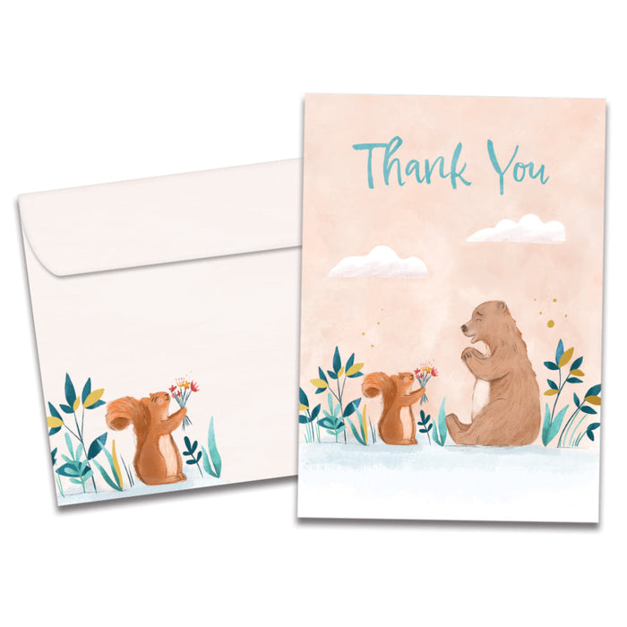 Squirrel Bear Thank You Greeting Card [22201]