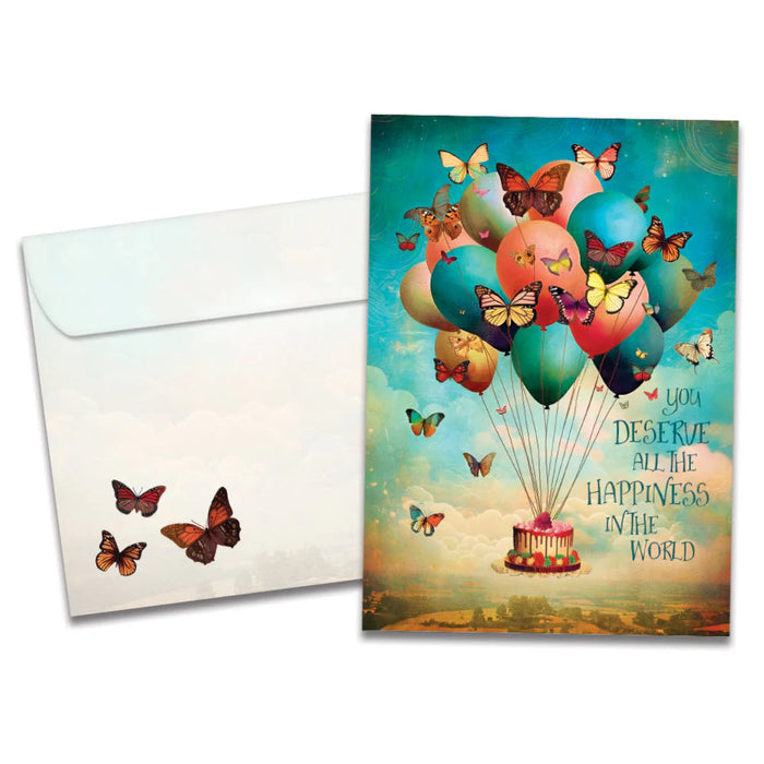 Happiness Balloons Birthday Greeting Card [22239]