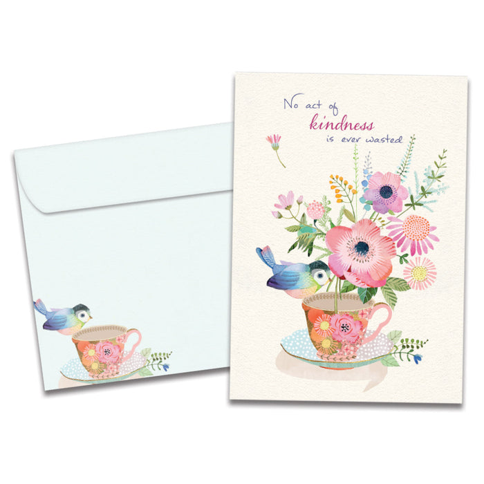 Teacup Kindness Thank You Greeting Card [22387]