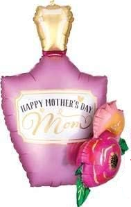 Happy Mother's Day Perfume Bottle 28 Inch Foil Mylar Balloon [40828]