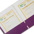 2 Pocket Paper Folder Purple [W2PES-PV]