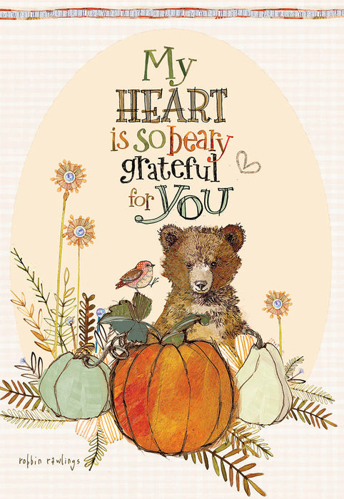My Heart is so beary Grateful Thanksgiving Greeting Card [THT47083201]