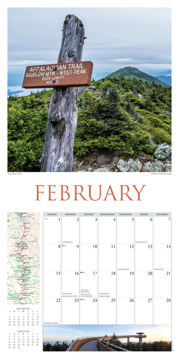 Appalachian Trail 12" x 12" 2026 Wall Calendar