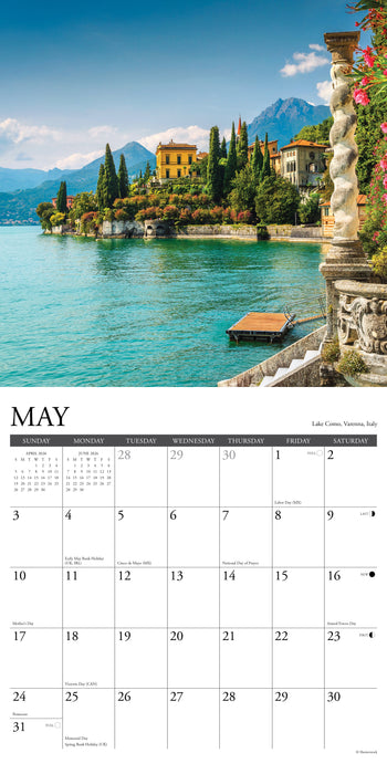 Lake View 2026 12" x 12" Wall Calendar