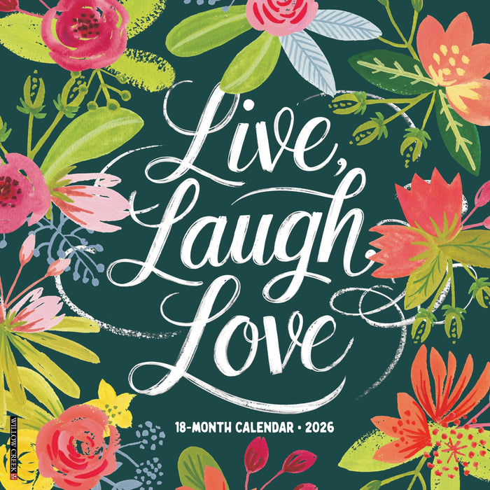 Live, Laugh, Love 2026 12" x 12" Wall Calendar