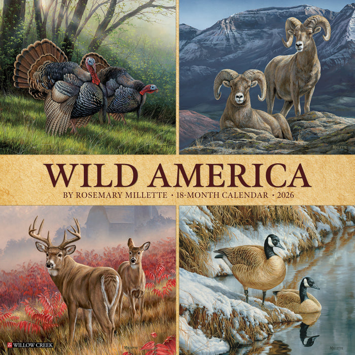 Wild America 12" x 12" 2026 Wall Calendar