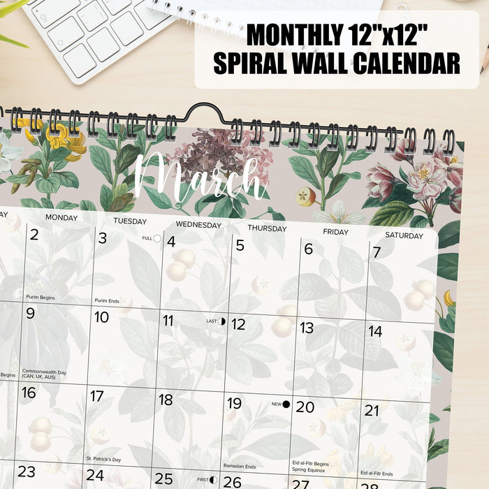 Botanical Nature 2026 12" x 12" Spiral Wall Calendar