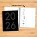 Black 2026 6.5" x 8.5" Weekly Monthly Softcover Planner