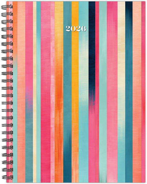 Happy Stripe 2026 6.5" x 8.5" Weekly Monthly Softcover Planner