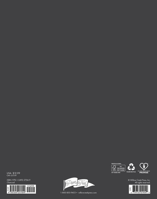 Charcoal 2026 7.5" x 9.5" Booklet Monthly Planner