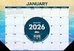Beaches 2026 17" x 12" Small Monthly Desk Pad