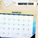 Beaches 2026 17" x 12" Small Monthly Desk Pad