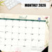 Botanical Garden 2026 17" x 12" Small Monthly Desk Pad