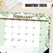 Eucalyptus 2026 22" x 17" Large Monthly Desk Pad
