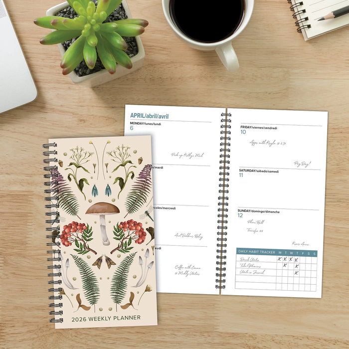 Woodland Mushroom Spiral 2026 Weekly Planner [9781549257360]