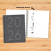 Charcoal 2026 8.5" x 11" Weekly Monthly Softcover Planner