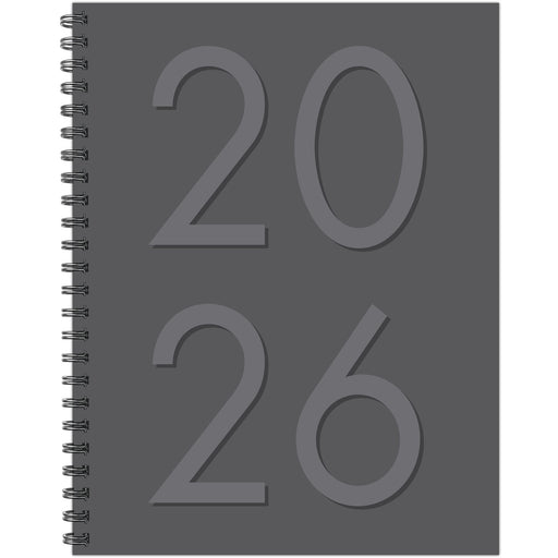 Charcoal 2026 8.5" x 11" Weekly Monthly Softcover Planner
