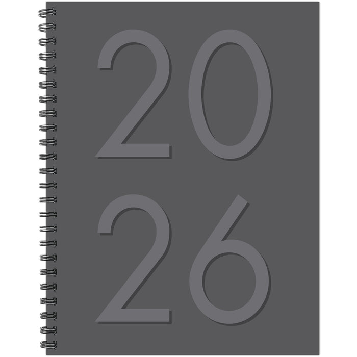 Charcoal 2026 8.5" x 11" Weekly Monthly Softcover Planner