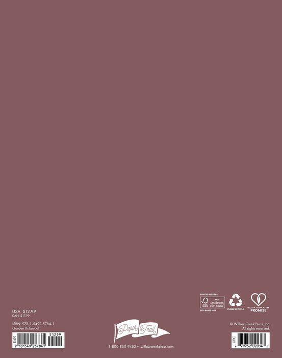 Garden Botanical 2026 7.5" x 9.5" Booklet Monthly Planner