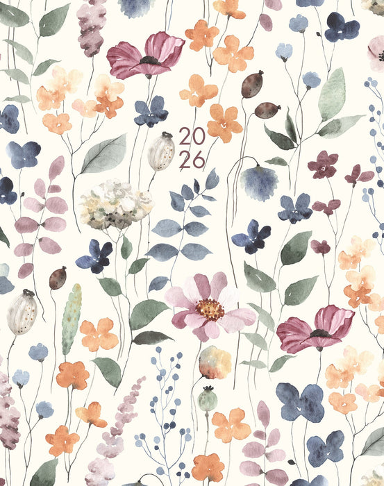 Garden Botanical 2026 7.5" x 9.5" Booklet Monthly Planner