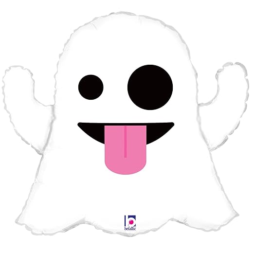 Emoji Ghost 28 Inch Foil Mylar Balloon [35601]