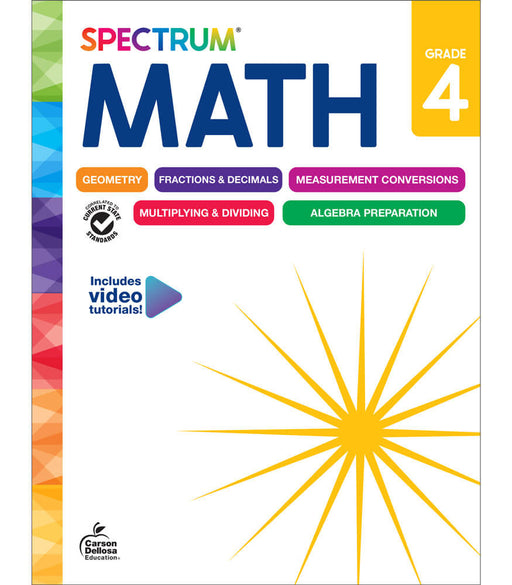 Spectrum Math Workbook Grade 4 Paperback