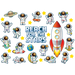 Outer Space Crew Reach for the Stars Bulletin Board