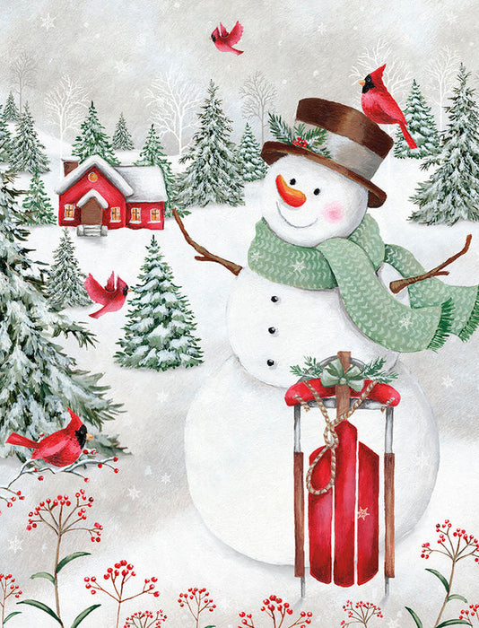 Snowman Simple Joys Christmas Cards 8 Pack {COT93454]