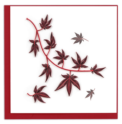 Quilled Japanese Maple Leaves Greeting Card