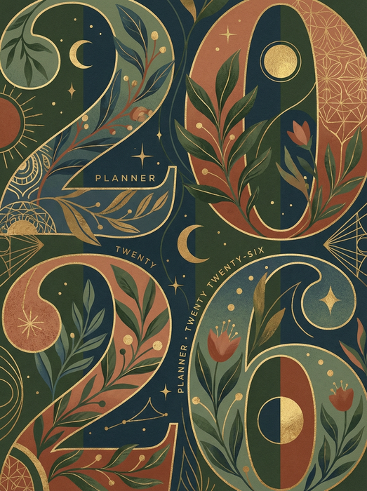 Celestial Garden 2026 7.5" x 9.5" Booklet Monthly Planner [SOA92879]