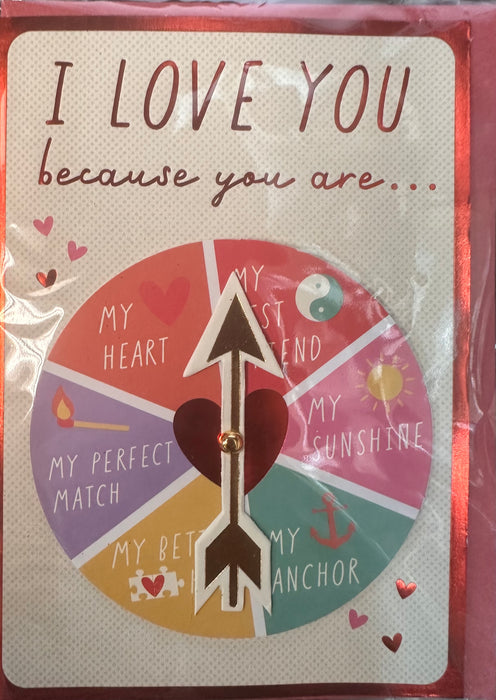 Love You Spinner Valentine's Day Greeting Card [5268-2]