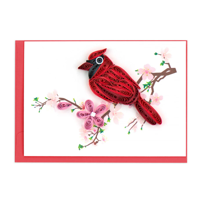 Quilled Cardinal Gift Enclosure Mini Card [GE541]