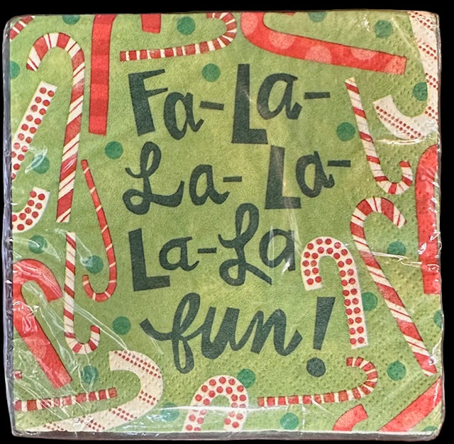 Light and Merry Christmas Theme Beverage Napkins 16 count [319XBV292]