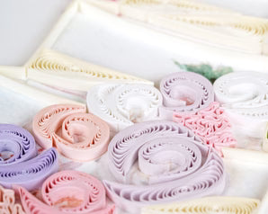 Quilled Floral Wedding Cake Greeting Card [LV279]
