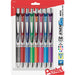 Pentel Liquid Steel Tip Gel Pens, Medium Pen Point - 0.7 mm Pen Point Size - Refillable - Retractable - Assorted Gel-based Ink - Stainless Steel Tip - 8 / Pack