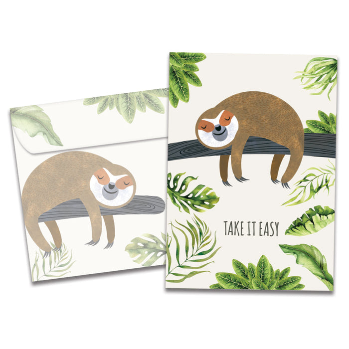 Sloth Slow Lane Get Well Greeting Card [19592]