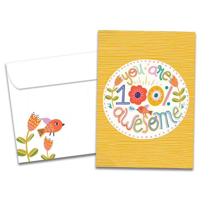 100 Percent Awesome Friendship Just Because Greeting Card [20699]