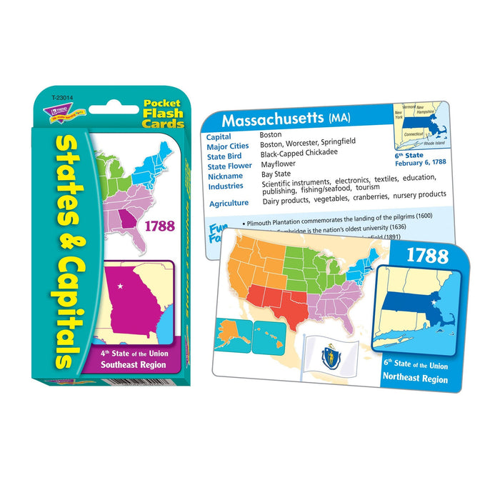 States & Capitals Pocket Flash Cards  [T23014]