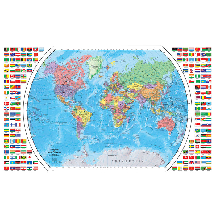 4 Ft. World Map w/Flags – Replogle Globes