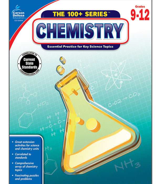 Chemistry Workbook Grade 9-12 Paperback [CD104644]