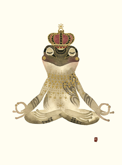 Meditation Frog Birthday Greeting Card [2792BD]