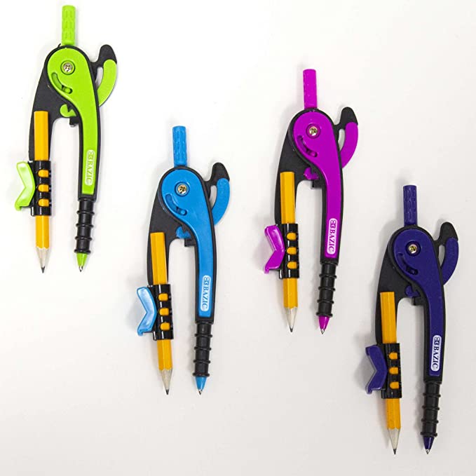 BAZIC Scale-Arm Compass w/ #2 Wood Pencil [2806]